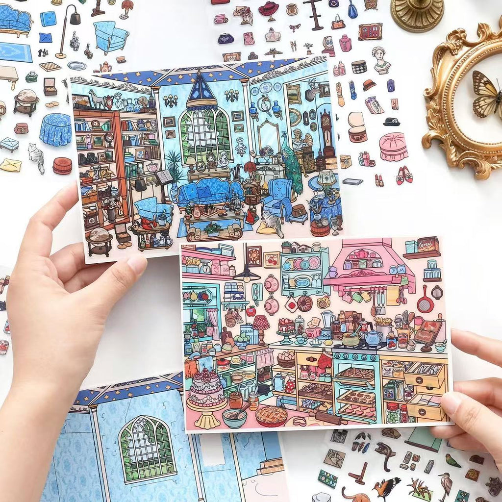 DIY 3D Room Miniature Scene Stickers Kit