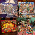 DIY 3D Landscape Stickers Christmas Shop Window Snowy Cottage