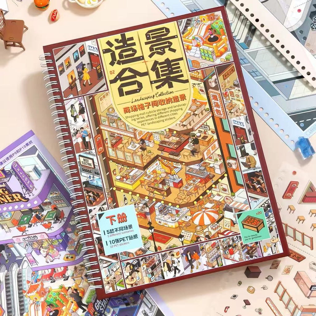 DIY Big Size 3D Miniature Scene Sticker Book