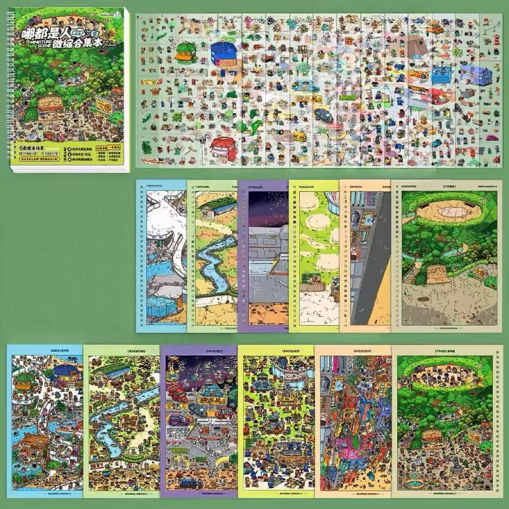 DIY Big Size 3D Miniature Scene Sticker Book