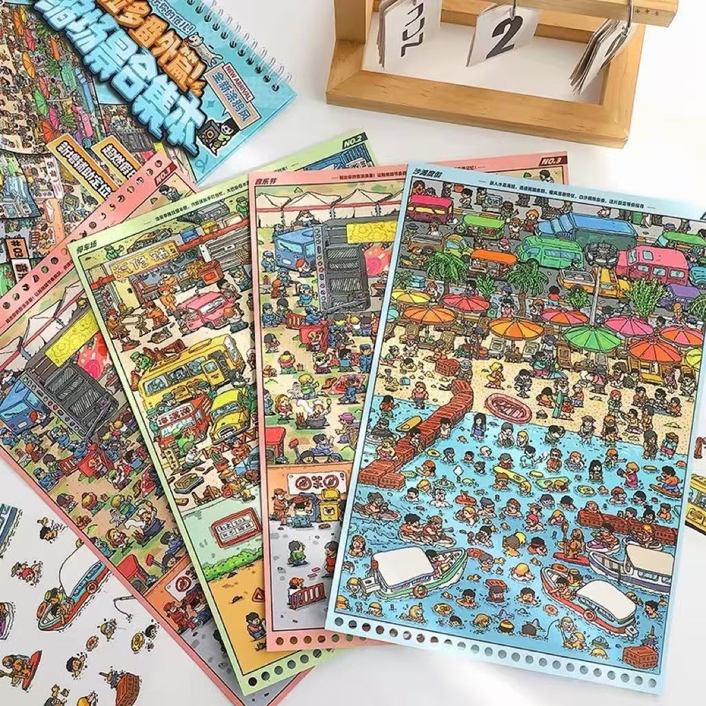 DIY Big Size 3D Miniature Scene Sticker Book