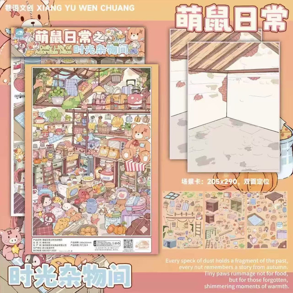 DIY 3D Scene Sticker Daily Life of Adorable Mice