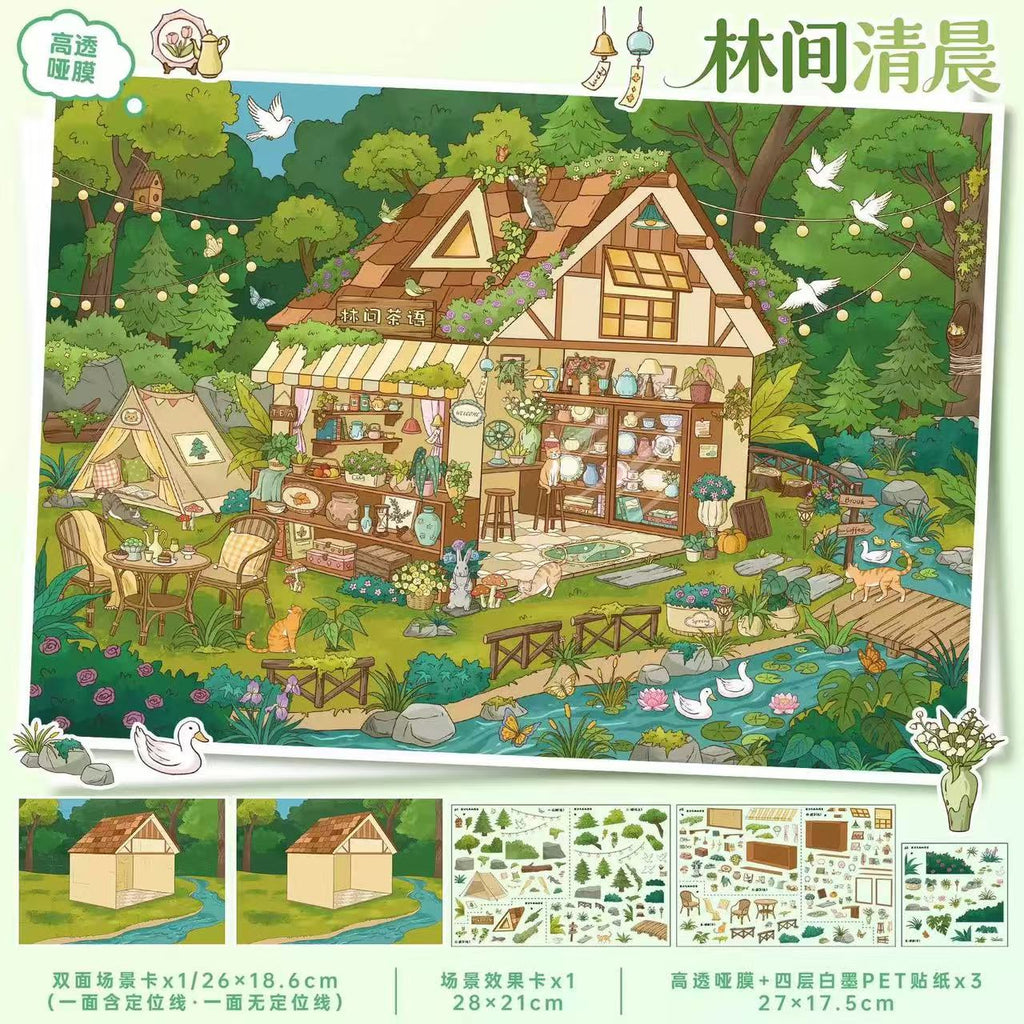 DIY 3D Scene Sticker Daily Life of Adorable Mice