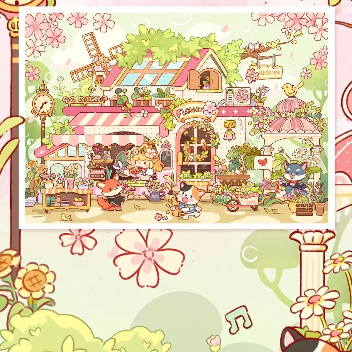 DIY 3D Scene Stickers Rococo Milky Star Room Sweet Whispers Tea Time