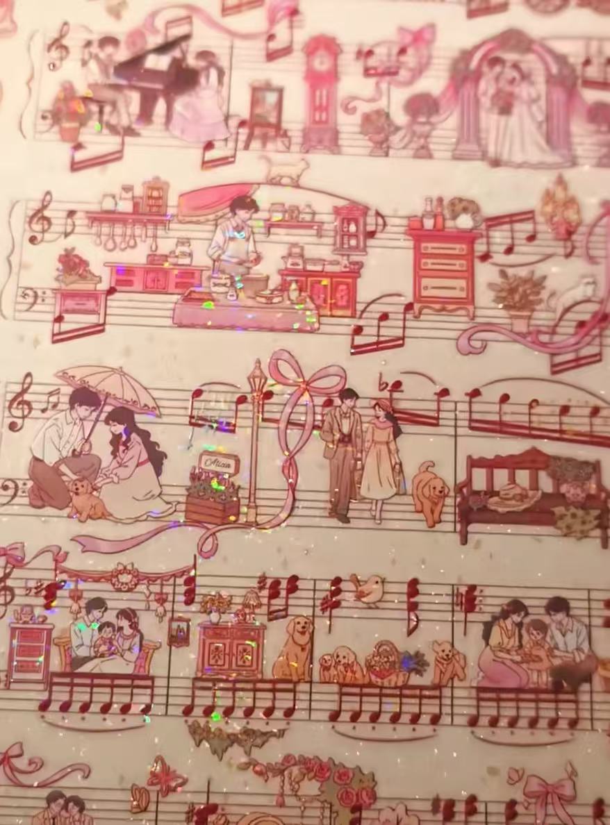 DIY Für Elise Sheet Music Miniature Scene Stickers