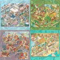 Big Size 3D Sticker Scene: Japanese Retro Street|Courtyard Moments|Mediterranean Sun