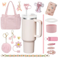 Ultimate Personalized PINK Tumbler Set|Tote Bag