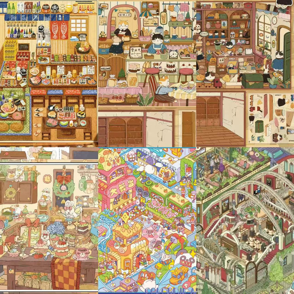 Izakaya Baking Kitchen Museum Tour Day Grocery Store 3D Sticker Scene