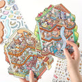 Cozy House 3D Miniature Scene Stickers Set