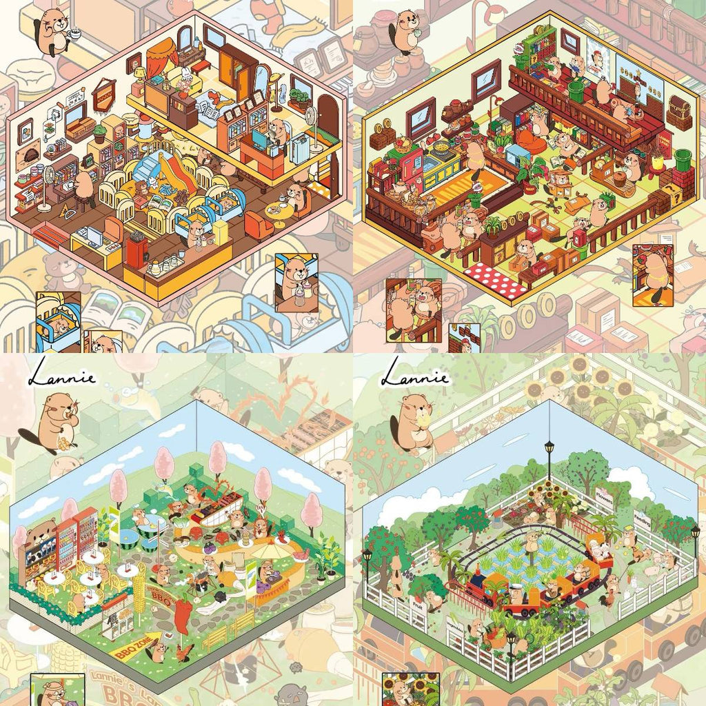 3D Sticker Puzzle Create Beaver’s Happy Life Spring Outing
