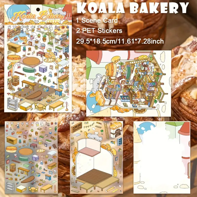 Big Size 3D Stickers, Make Cute Cat Party Photo Studio Cloud Paradise Miniature