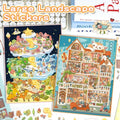 Large Size 3D Scene Stickers The House of 11 Tenants Time Magic