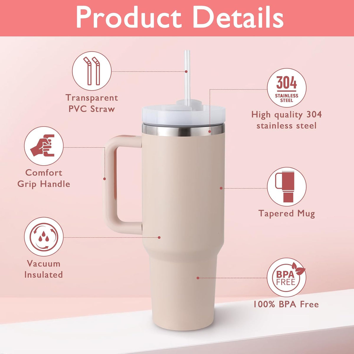 Ultimate Personalized PINK Tumbler Set|Tote Bag