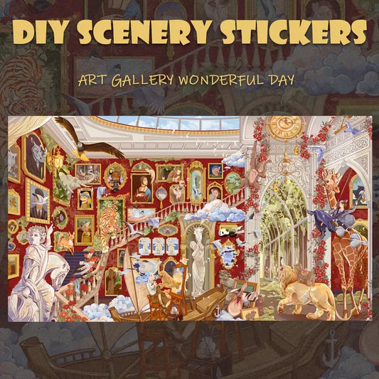 Big Size 3D Sticker Scene DIY A Wonderful Day at the Art Museum Beyond the Hat’s Brim