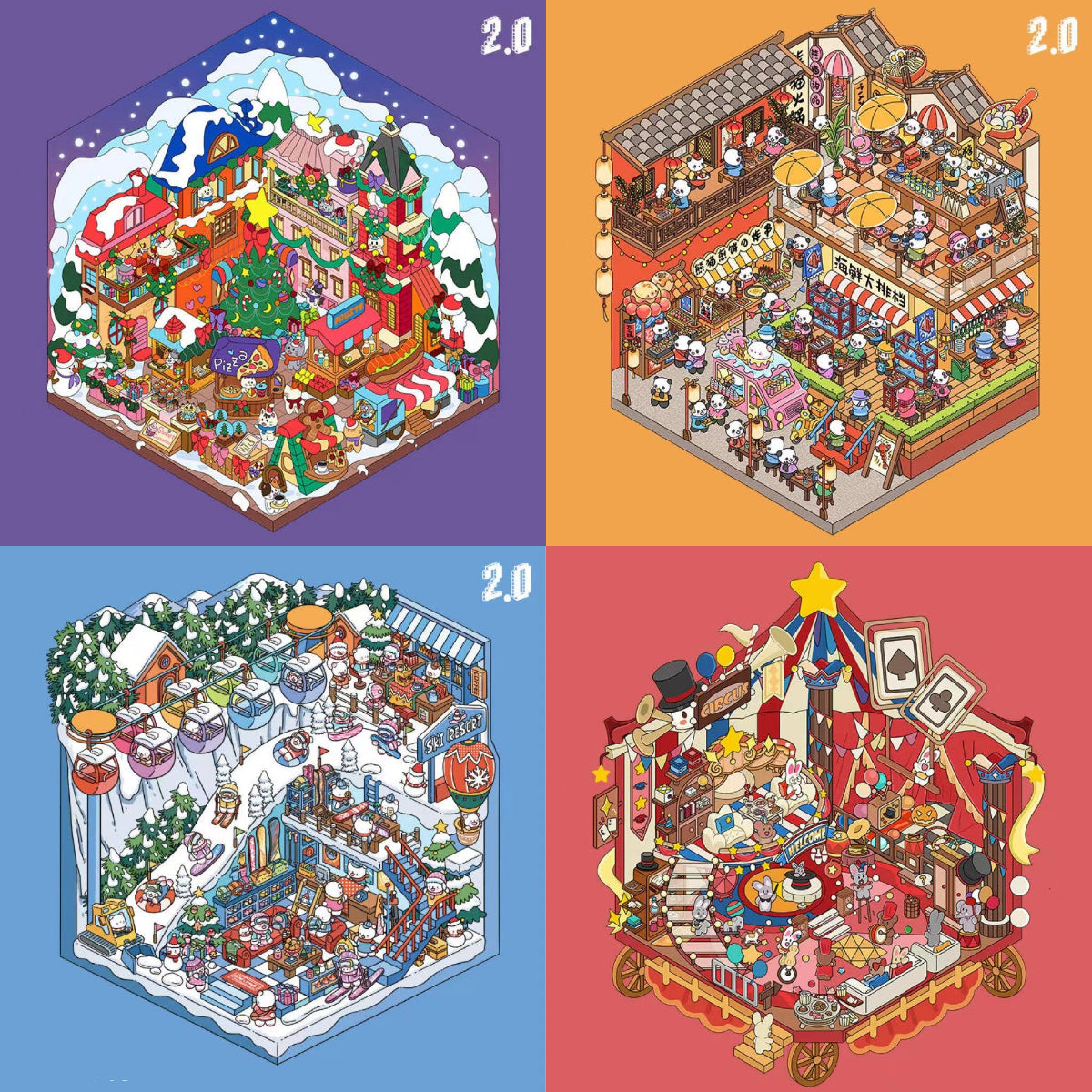DIY 3D Sticker Scene: Conservatory|Pharma Plant|Power Station|Machine Factory