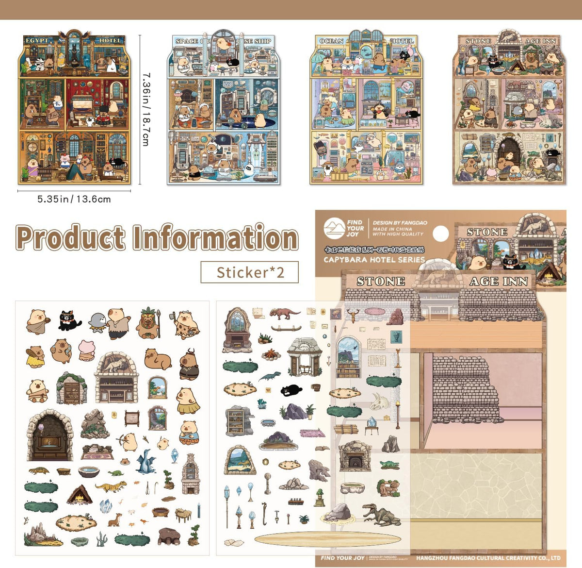 3D Miniature Scene Stickers Cute Magic Apprentice