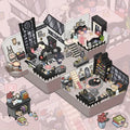 Miniature Tulip House Dreamy Loft Lake Villa Y2K Style 3D Sticker Scene