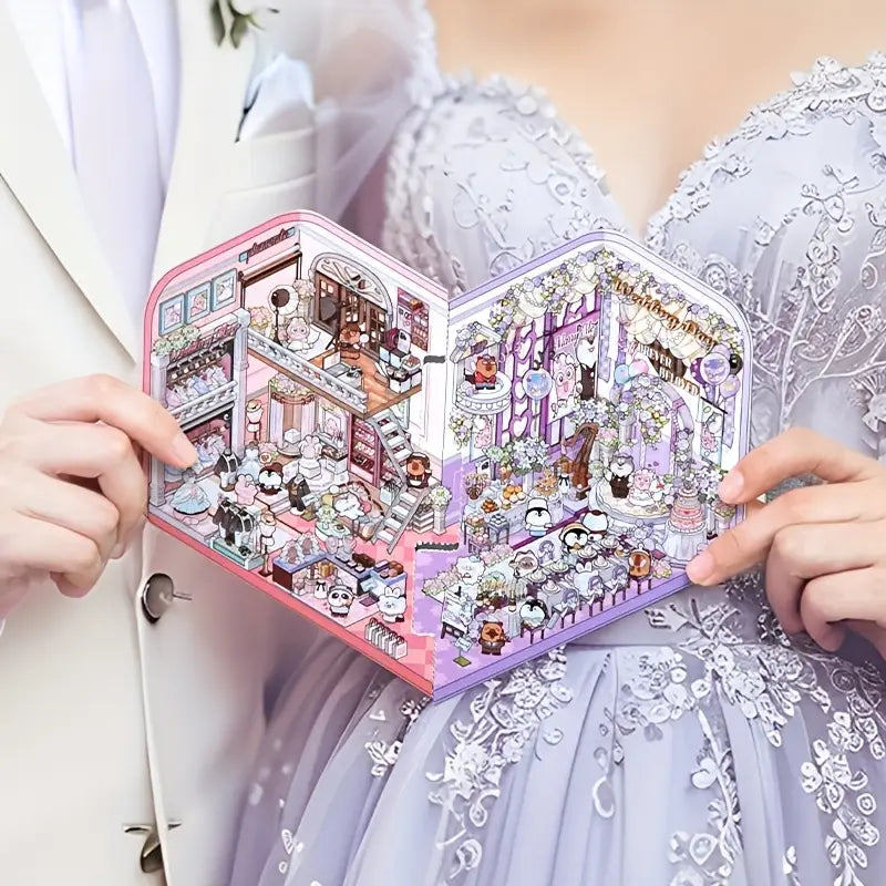 Cartoon Miniature Scene, DIY Capybara Work Diary The Wedding Moment