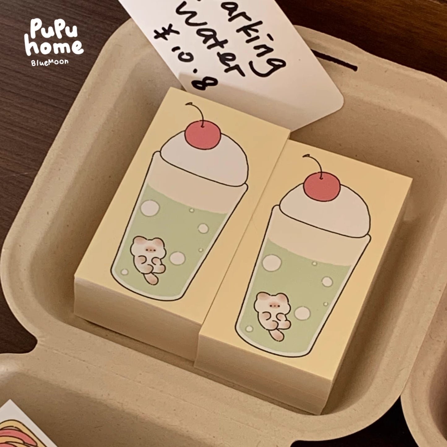 BlueMoon Cute Food-Themed Memo Paper 100PCS
