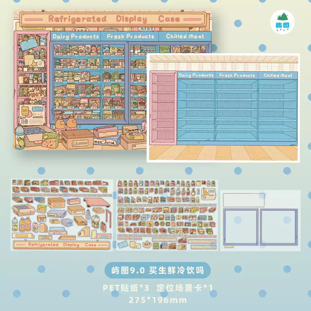 Organize Stationery Shop Clothing Coffee Shop Big Size Sticker
