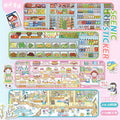 Hot Pot Buffet Snack market Snowy Mountain Hotel 3D Scene Sticker