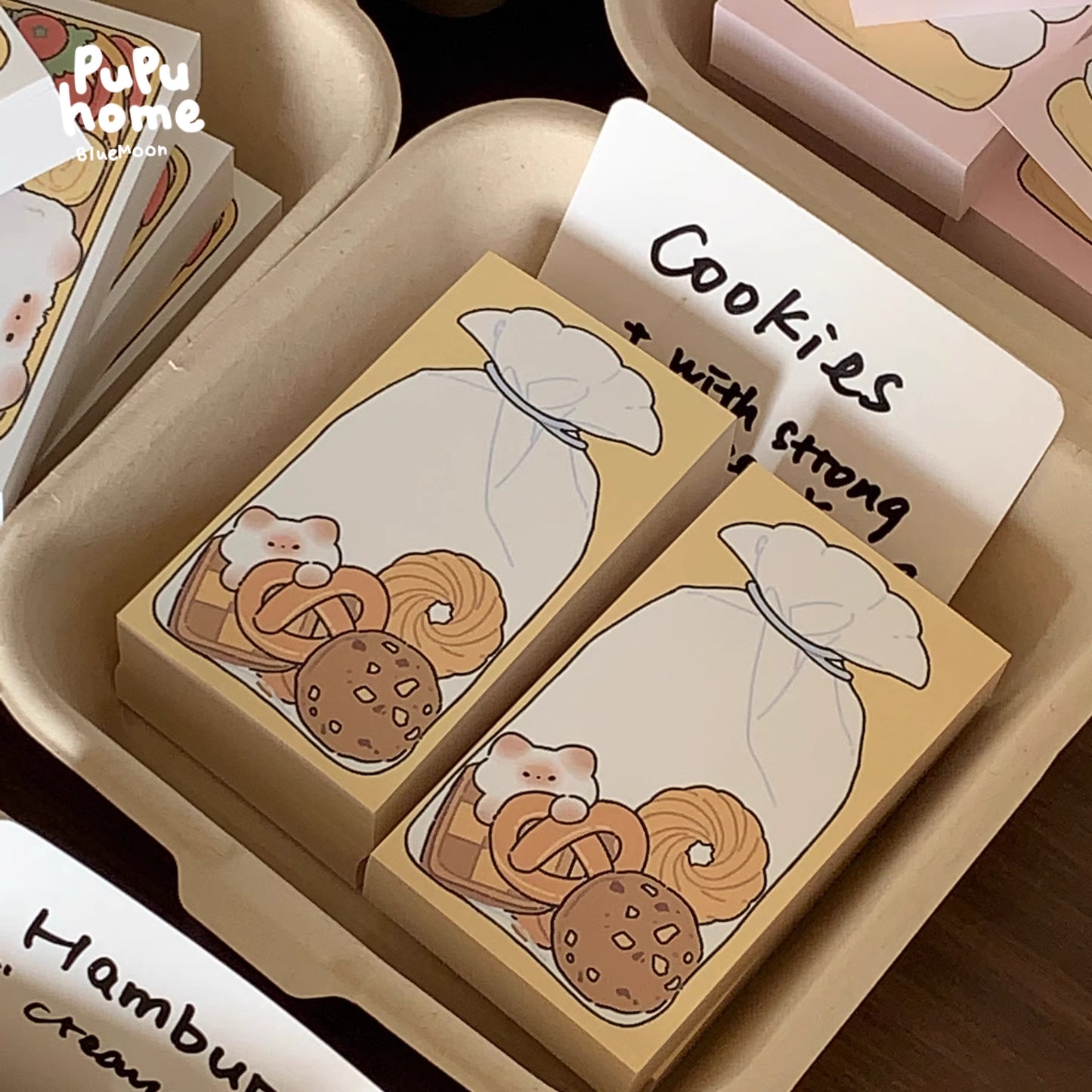 BlueMoon Cute Food-Themed Memo Paper 100PCS
