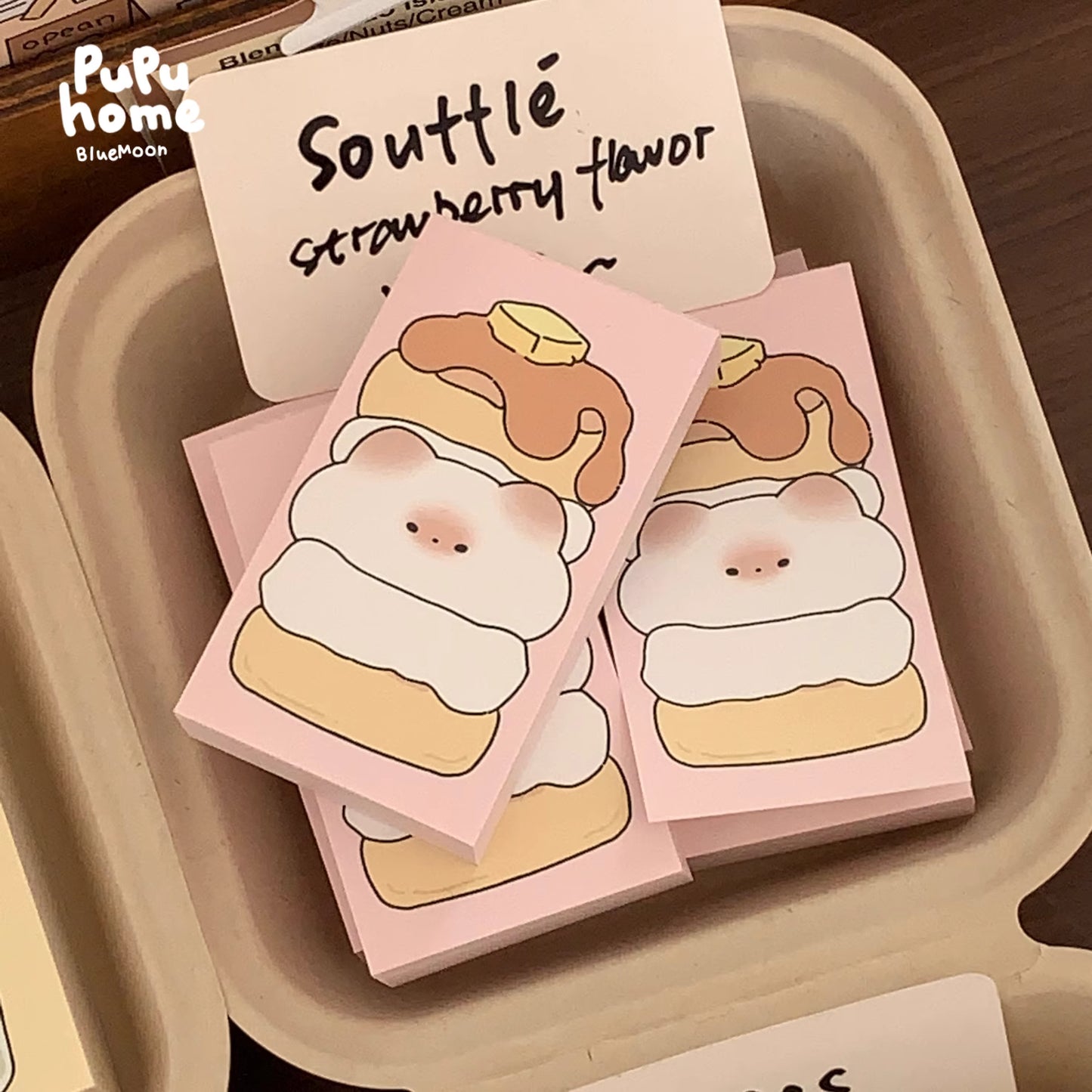 BlueMoon Cute Food-Themed Memo Paper 100PCS