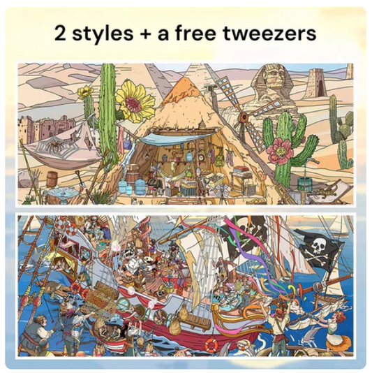 Carnival Pirate Ship Desert Camp Landscape Stickers