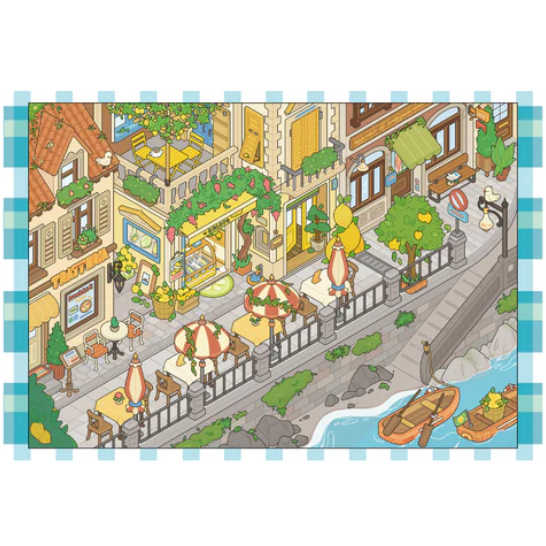 Gelato Pizza Vintage Street Scene Stickers