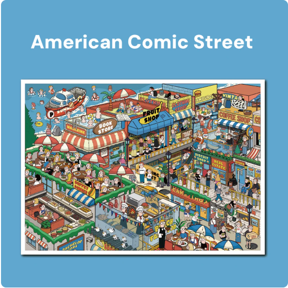 American Comic Style Modern Youth Sticker Scene