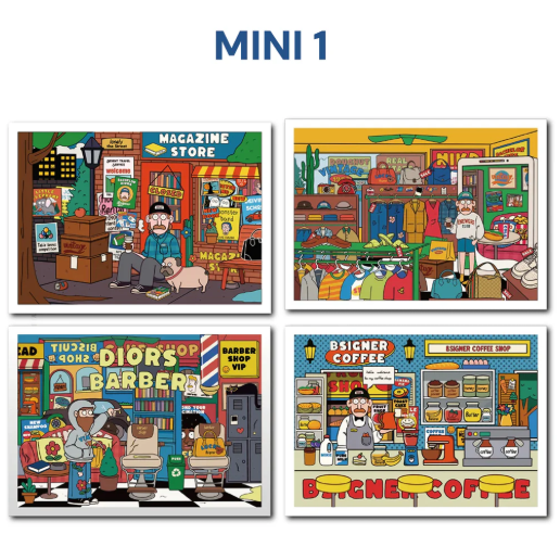 American Comic Style Modern Youth Sticker Scene