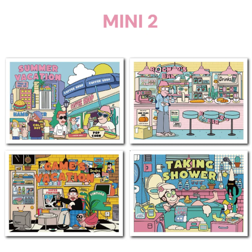 American Comic Style Modern Youth Sticker Scene