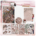 Big Size Sticker Scene Shimmering Jewelry Box Lattice House Apartment lncident Creek Side Inn