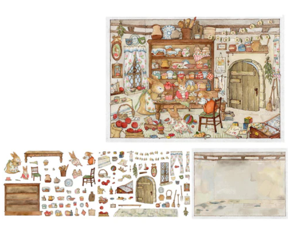 DIY 3D Landscape Stickers Bunny Tailors Workday Cozy Cottage