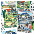 Friendly Park Train Station Miniature Scenery Stickers
