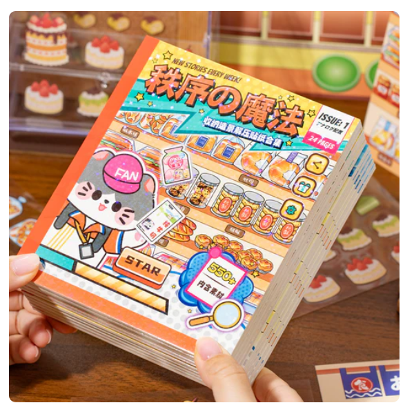 Food Storage Theme Sticker Scene Book