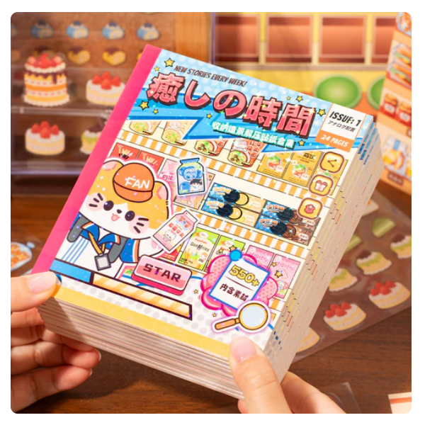 Food Storage Theme Sticker Scene Book