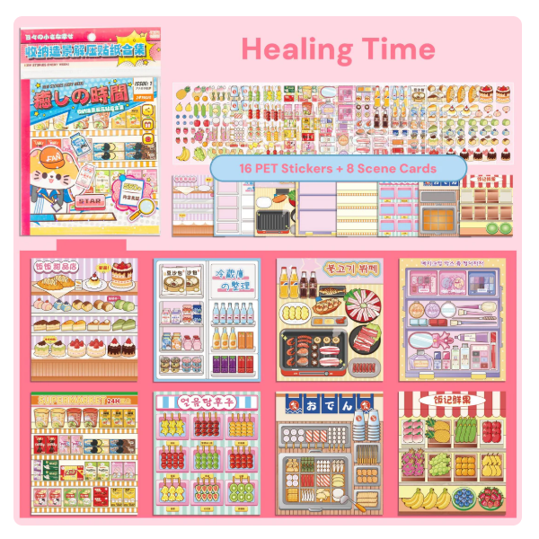 Food Storage Theme Sticker Scene Book