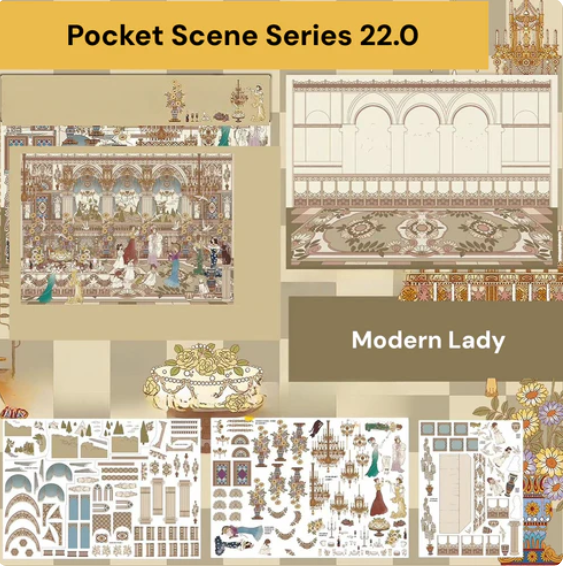 Chic Modern Lady Scenery Decor Stickers