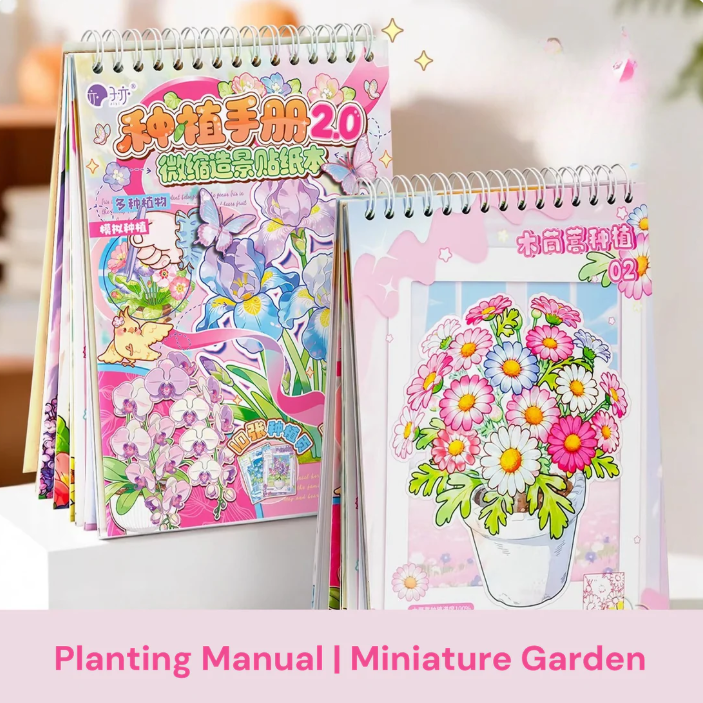 Planting Manual Minature Garden DIY Scene Sticker Book