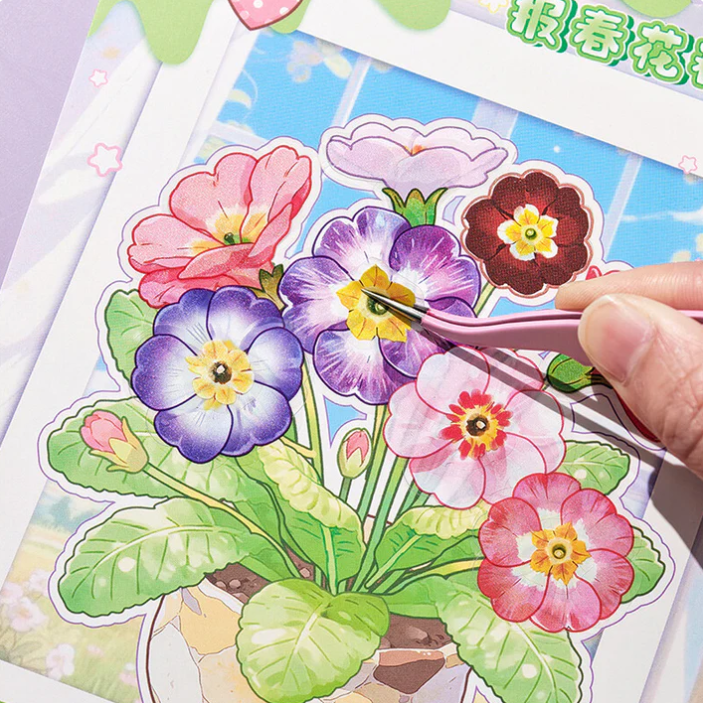 Planting Manual Minature Garden DIY Scene Sticker Book