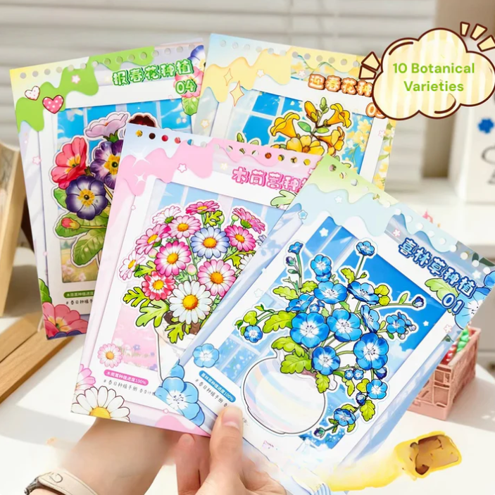 Planting Manual Minature Garden DIY Scene Sticker Book