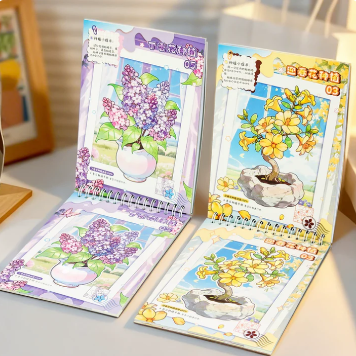 Planting Manual Minature Garden DIY Scene Sticker Book