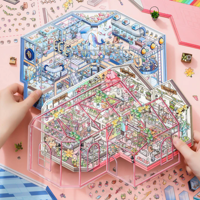 The Glass House Dreamland 3D Sticker Scene