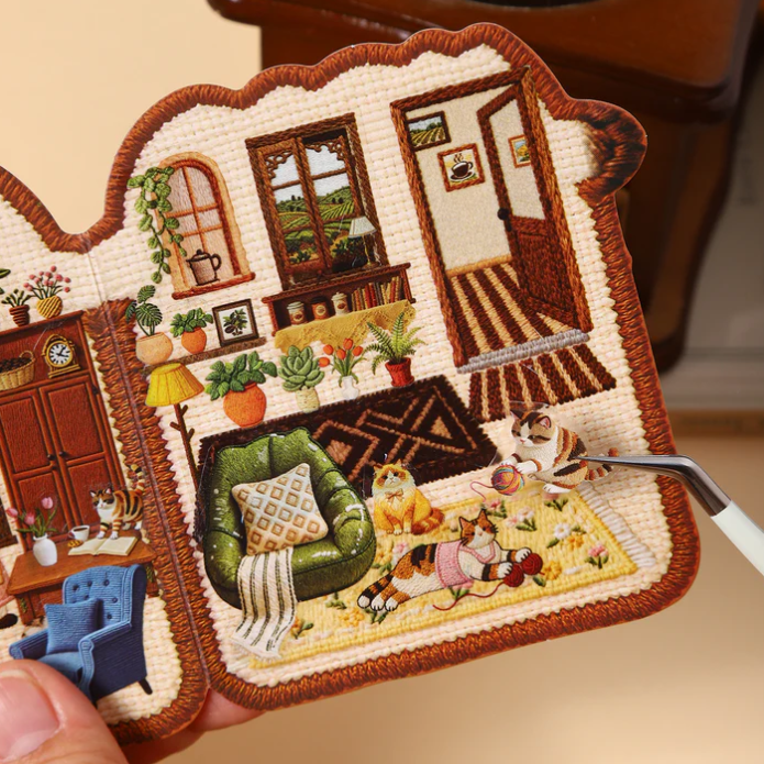 Embroidery Theme Cute Dessert Coffee Barkey Shop Traveling Store Car Sticker
