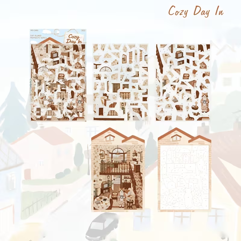 Cat Themed Cute Cat Daily Life Room Stickers for DIY