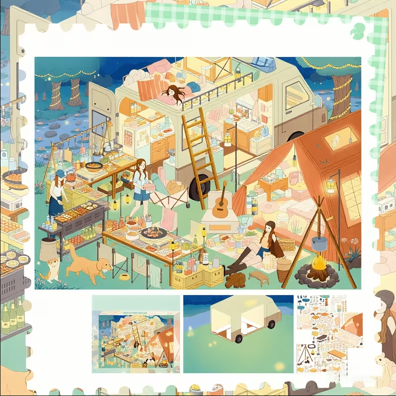 Urban Casual Daily Scene Stickers Collection