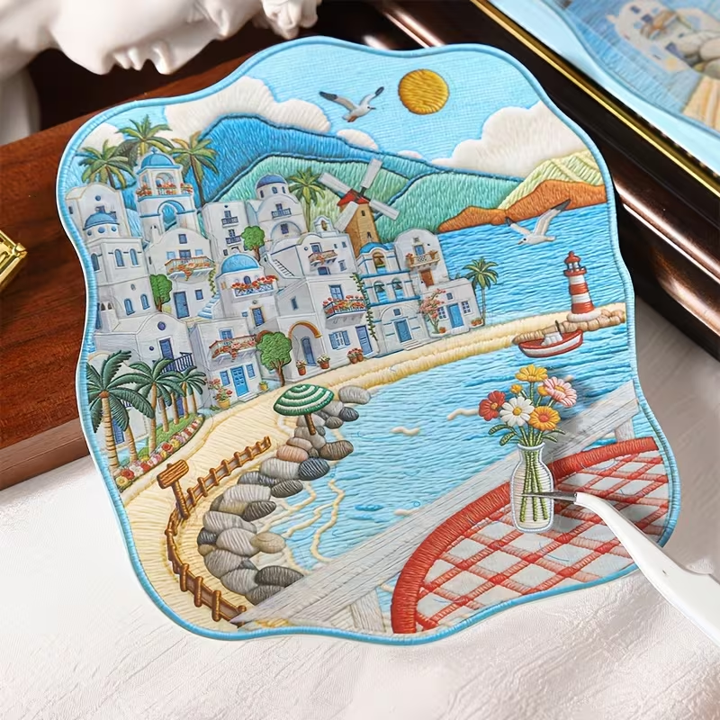 Mediterranean & European Town Embroidery Stickers