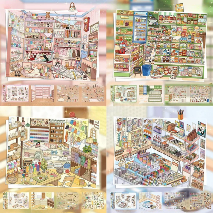 Organize Stationery Shop Clothing Coffee Shop Big Size Sticker