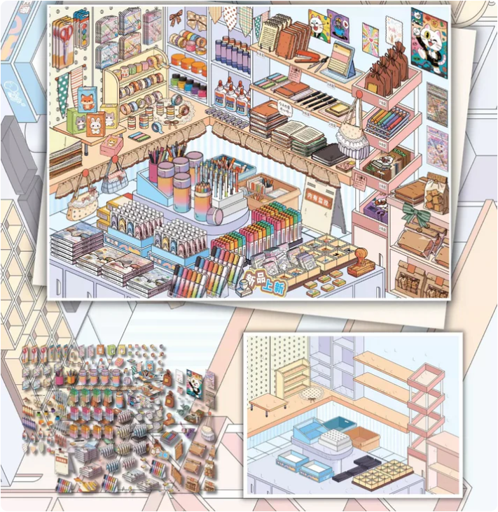 Organize Stationery Shop Clothing Coffee Shop Big Size Sticker